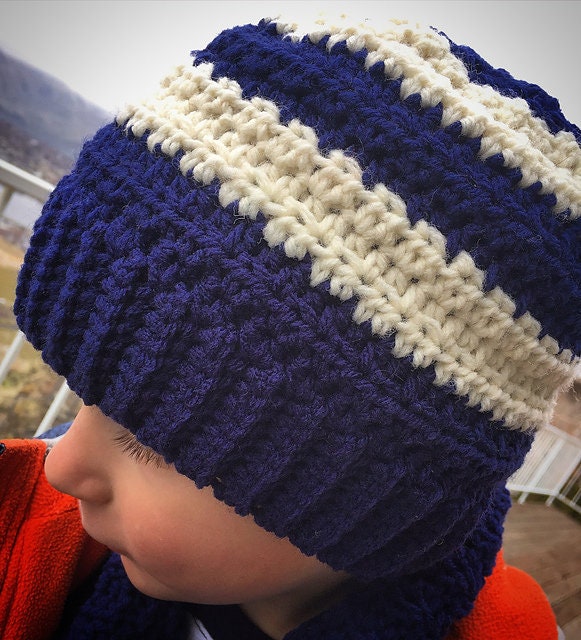 Men's Hat and Scarf Set Crochet Pattern Men's Crochet Etsy