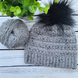 Unisex Hat Crochet Pattern, Winter Crochet Hat, Crochet Toque, Edgewater Hat, Instant Download