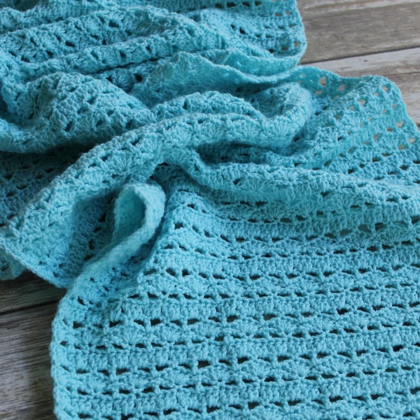 Prayer Shawl Crochet Pattern, Mighty Waves Prayer Shawl, Instant Download