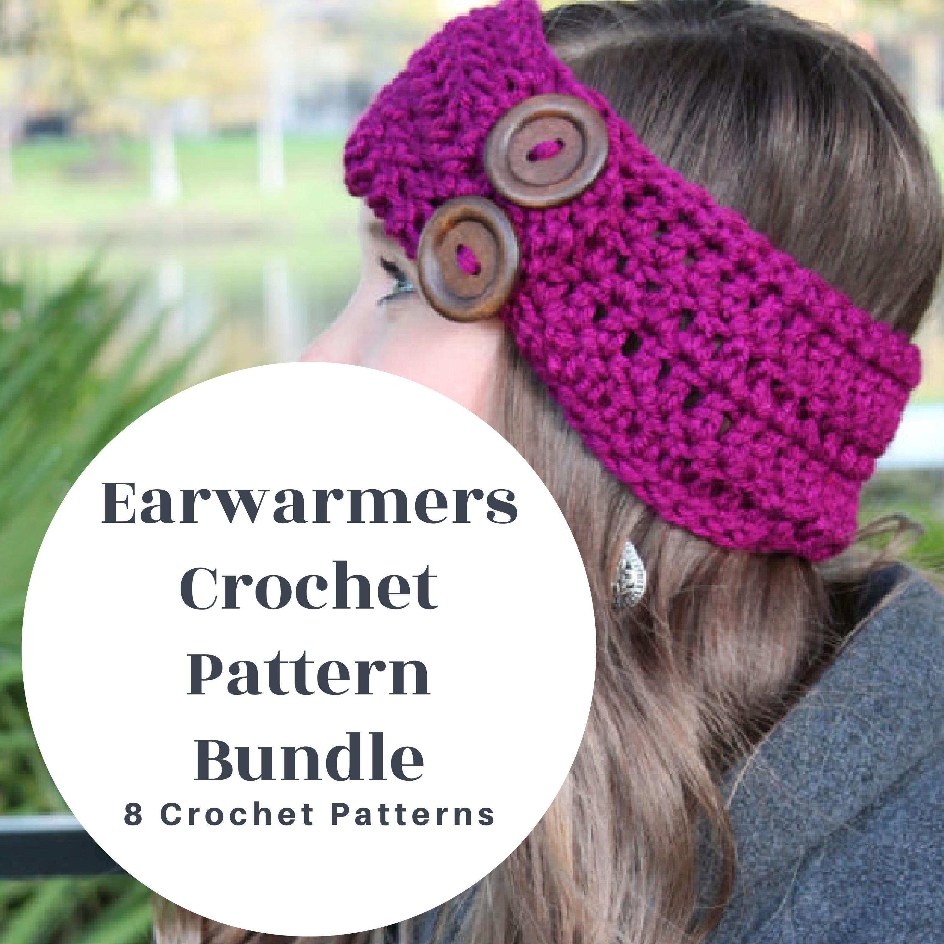 Women\'s Headband Earwarmer Bundle KNITTING PATTERN BUNDLE: 5 Headband/Earwarmer Knitting  main image 2