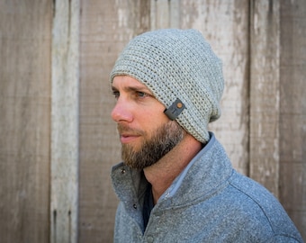 Crochet Beanie Pattern, Crochet Cap, Modern Crochet Hat for Men, Instant Download PDF