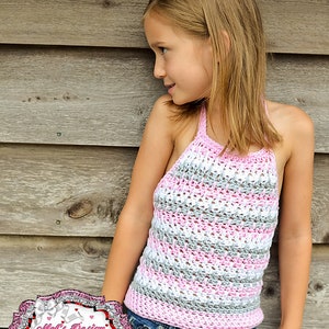 Halter Top Crochet Pattern, Women's Crochet Tank Top, Beachy Babe Halter Top, Instant Download image 8