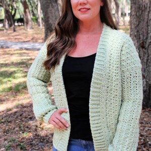 Crochet Cardigan Pattern, Women's Crochet Cardigan, Blossoming Sprigs Cardigan, Instant Download image 3