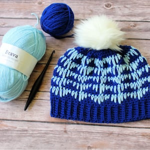 Unisex Winter Hat Crochet Pattern, Heartbeat Hat, Instant Download