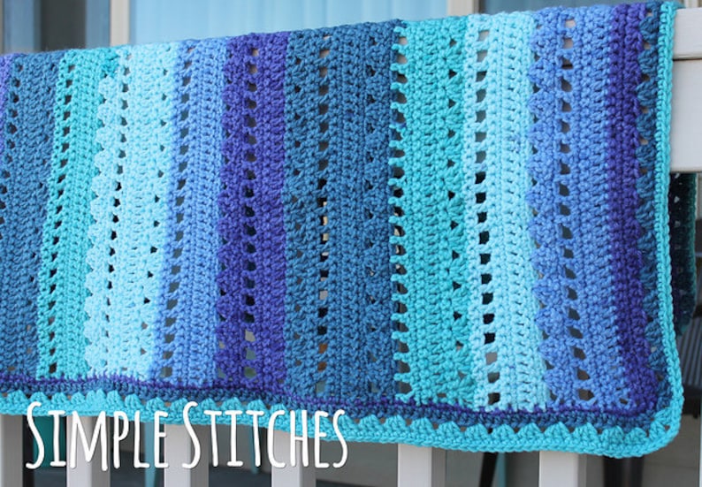 Crochet Blanket Pattern Flowers and Showers Blanket Instant Etsy