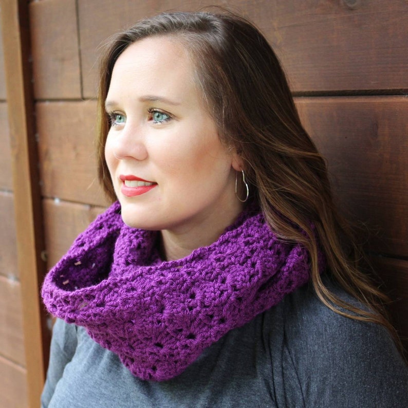 Infinity Scarf Crochet Pattern, Sarah Scarf, Instant Download image 2