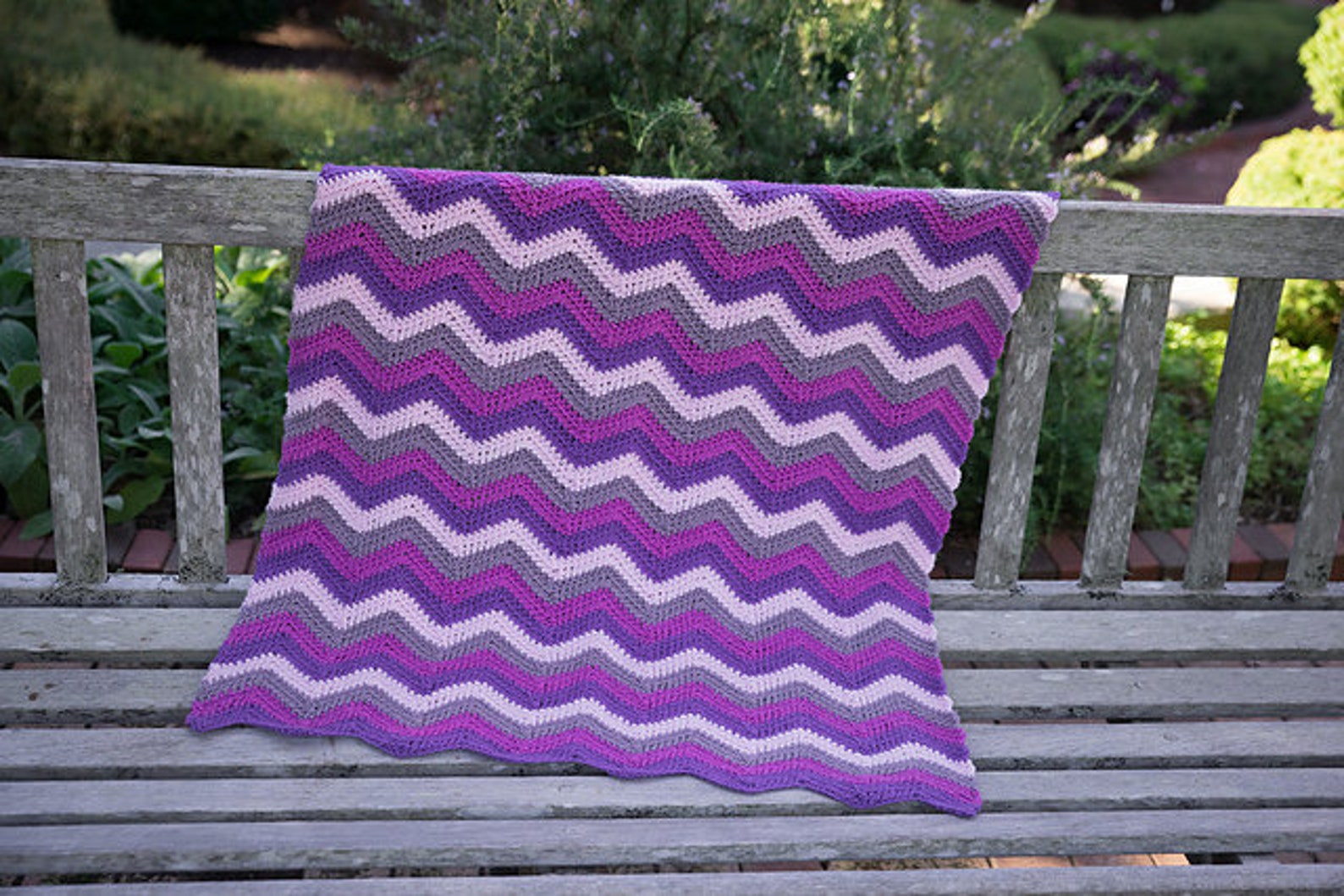 Crochet Chevron Blanket Pattern Happy Herringbone Chevron Etsy