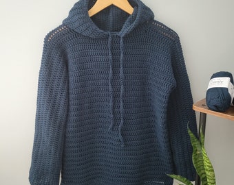 Crochet Hoodie Pattern, Women's Houston Hoodie, Sizes XS-5X,  Instant Download