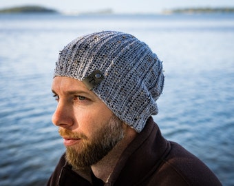 Men's Crochet Hat Pattern, Crochet Beanie Pattern, Maxwell Beanie, Instant Download