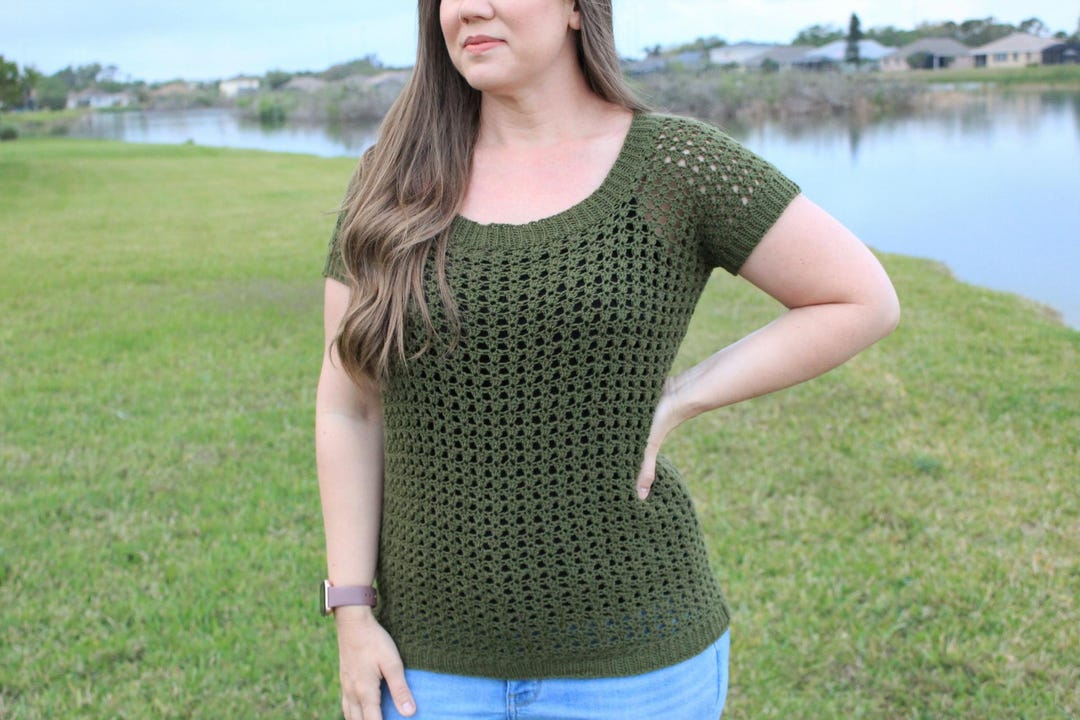 Summer Top Crochet Pattern, Jayda Tee, Instant Download - Etsy