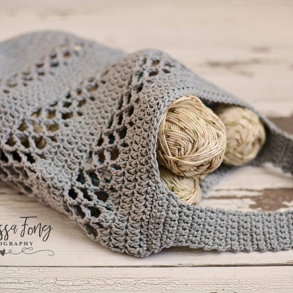 Crochet Market Bag Pattern, Magnolia Market Bag, Instant Download