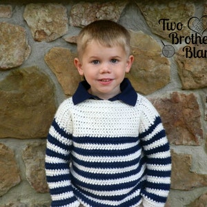 Upper Eastside Sweater Crochet Pattern, Children's Sweater, Instant Download