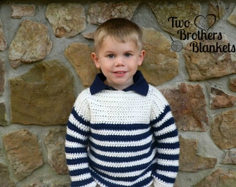 Upper Eastside Sweater Crochet Pattern, Children's Sweater, Instant Download