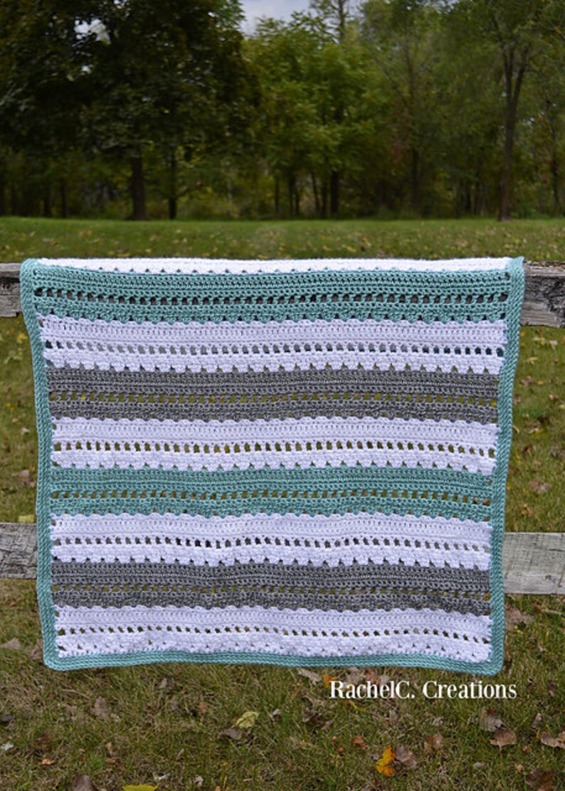 Crochet Blanket Pattern Flowers and Showers Blanket Instant Etsy