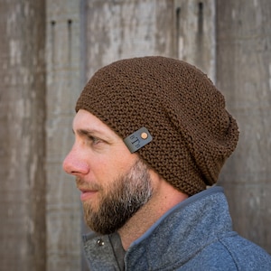 Men's Crochet Hat Pattern, Crochet Slouch Hat Pattern, Alder Slouch, Instant Download