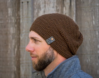 Crochet Slouch Hat Pattern, Men's Crochet Slouchy, Modern Unisex Slouch Hat, Instant Download PDF