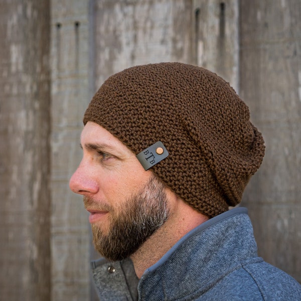 Modèle de bonnet au crochet pour homme, modèle de bonnet souple au crochet, aulne souple, téléchargement immédiat