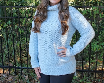 Women's Sweater Crochet Pattern, Camellia Sweater, Instant Download