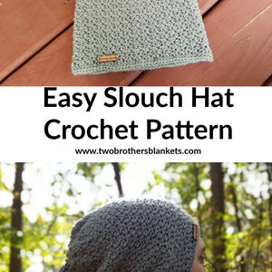 Men's Hat Crochet Pattern, Slouchy Hat Crochet Pattern, Boston Slouch, Instant Download image 7