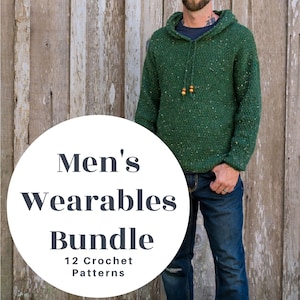 Men&#39;s Crochet Patterns Collection, Crochet Makes for Men eBook, Instant Download