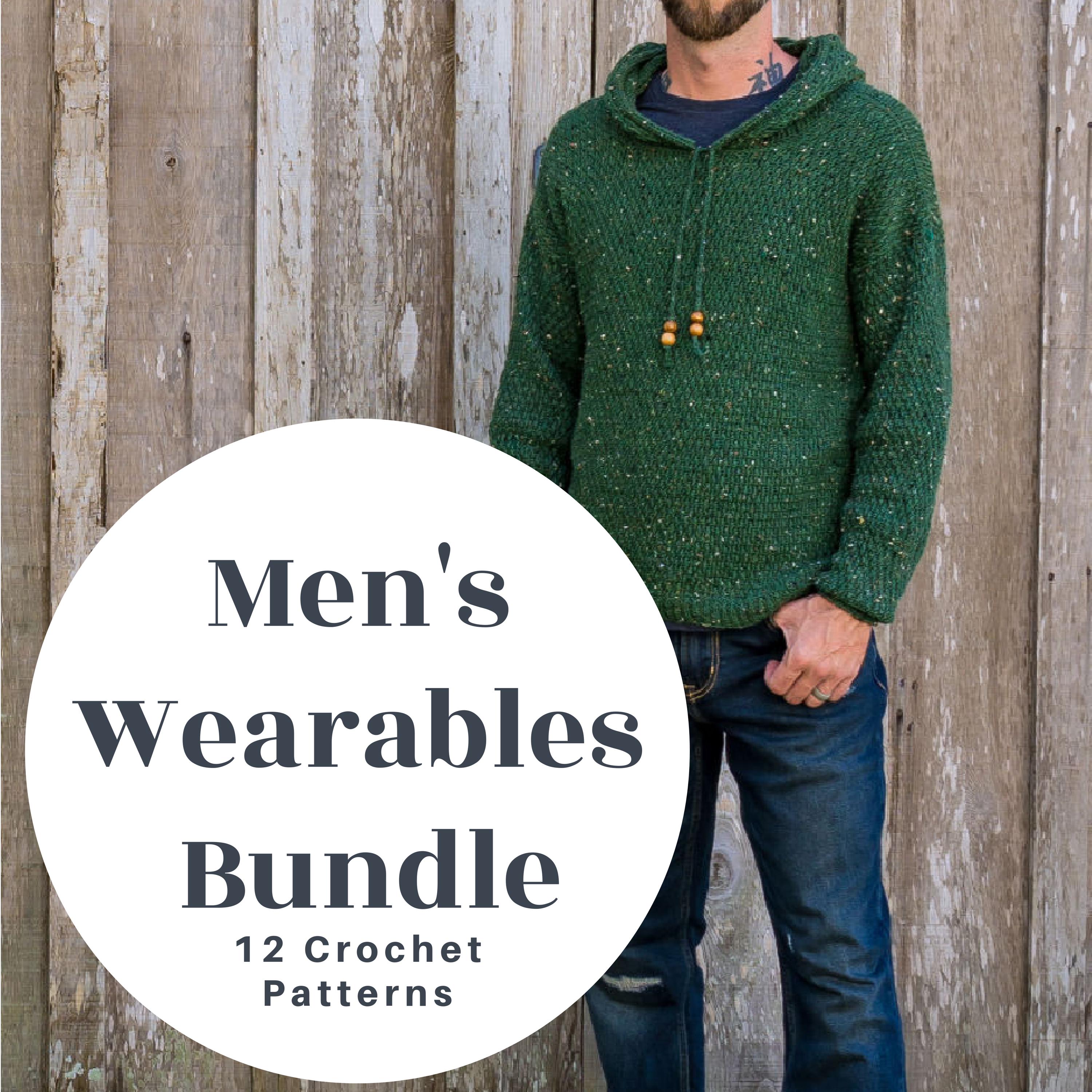 30 Men’s Crochet Patterns for Hats, Sweaters, Shirts, Slippers, and More 20 Men’s Crochet Pattern Collection eBook