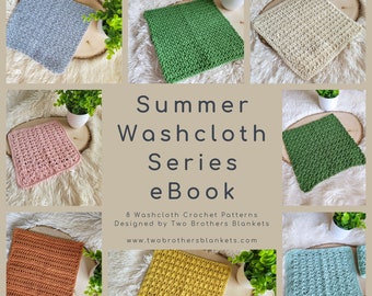 Crochet Washcloth Patterns, Crochet Washcloth Pattern eBook, Crochet Dishcloths, Instant Download