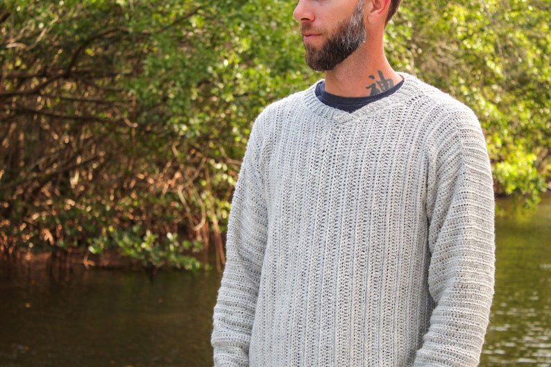 Men's Crochet Sweater Pattern, Maxwell Sweater, Instant Download image 4