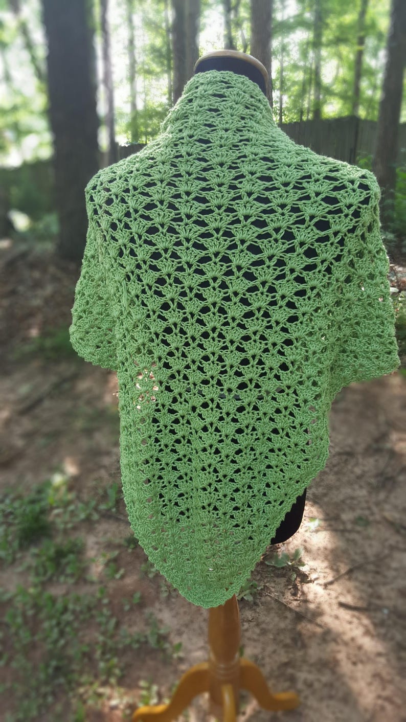Lacy Shawl Crochet Pattern - Cecelia Triangle Scarf (instant PDF ...