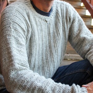 Men's Crochet Sweater Pattern, Maxwell Sweater, Instant Download image 8