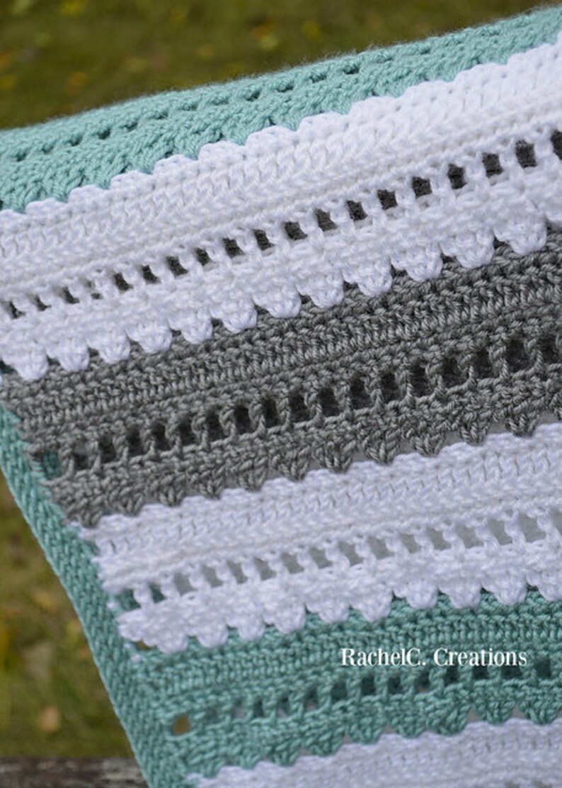 Crochet Blanket Pattern Flowers and Showers Blanket Instant Etsy