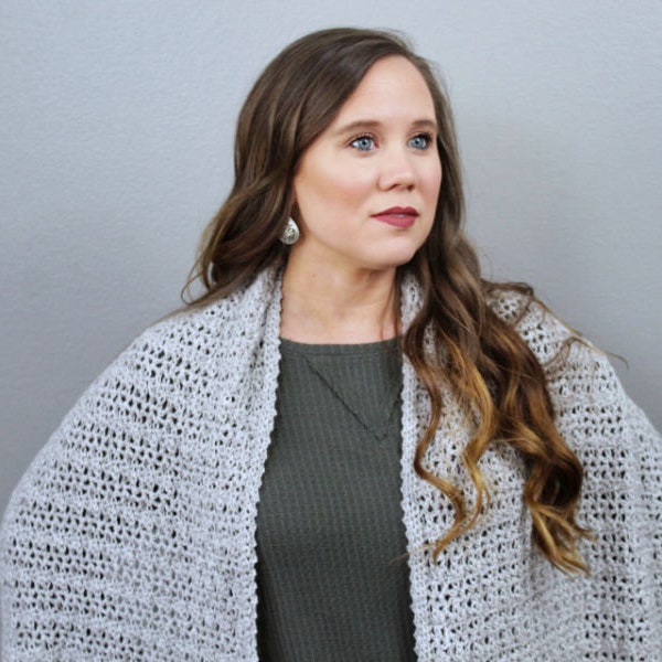 Crochet Wrap Pattern- Katie Wrap- Instant Download