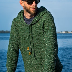 Men's Crochet Hoodie Pattern, Dutton Hoodie, Instant Download image 3