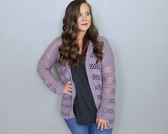 Crochet Cardigan Pattern, Magnolia Cardigan, Instant Download