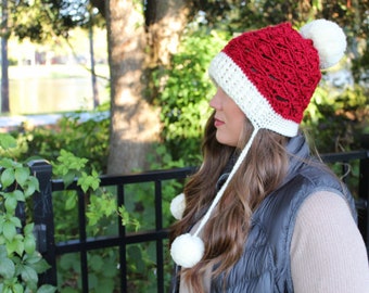 Crochet Earflap Hat Pattern, Crochet Hat, Sadie Slouch, Instant Download