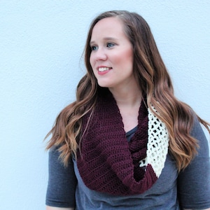 Infinity Scarf Crochet Pattern, Lacy Crochet Scarf, Crochet Scarf for Women, Magnolia Scarf, Instant Download