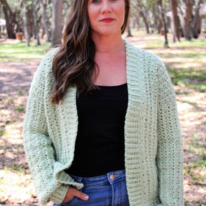 Crochet Cardigan Pattern, Women's Crochet Cardigan, Blossoming Sprigs Cardigan, Instant Download image 4