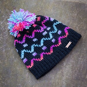 Fair Isle Hat Crochet Pattern, Unisex Hat, Winter Crochet Hat, Camden Hat, Instant Download