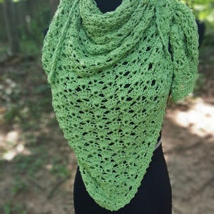 Lacy Shawl Crochet Pattern - Cecelia Triangle Scarf (Instant PDF Download)