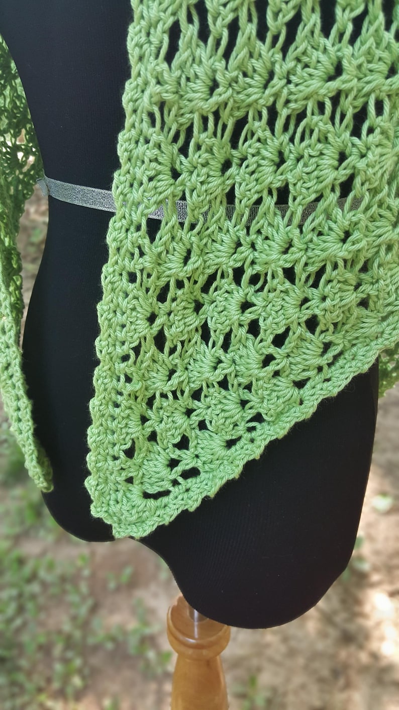 Lacy Shawl Crochet Pattern - Cecelia Triangle Scarf (instant PDF ...