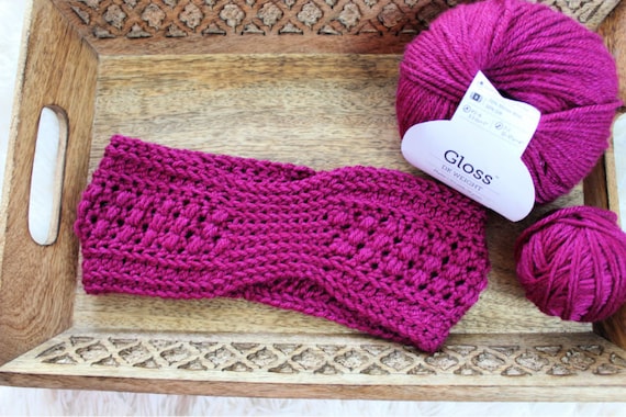 Earwarmer with Buttons Amelia Earwarmer Instant Download Chunky Earwarmer with Button Crochet Pattern