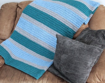 Crochet Blanket Pattern, Dude Blanket, Instant Download