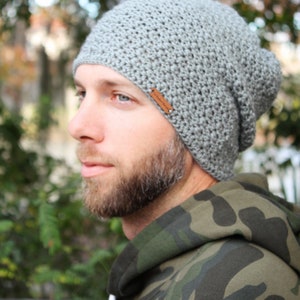 Men's Hat Crochet Pattern, Slouchy Hat Crochet Pattern, Boston Slouch, Instant Download image 4