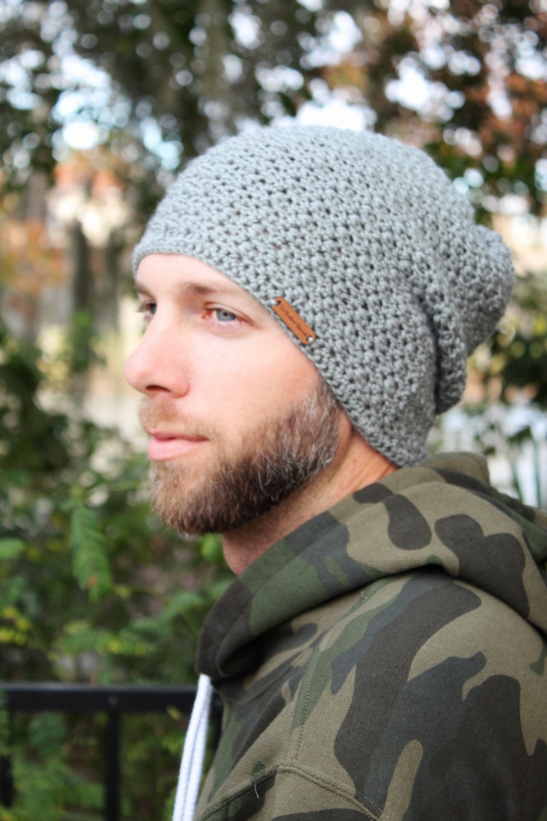 Men's Hat Crochet Pattern, Slouchy Hat Crochet Pattern, Boston Slouch, Instant Download image 4