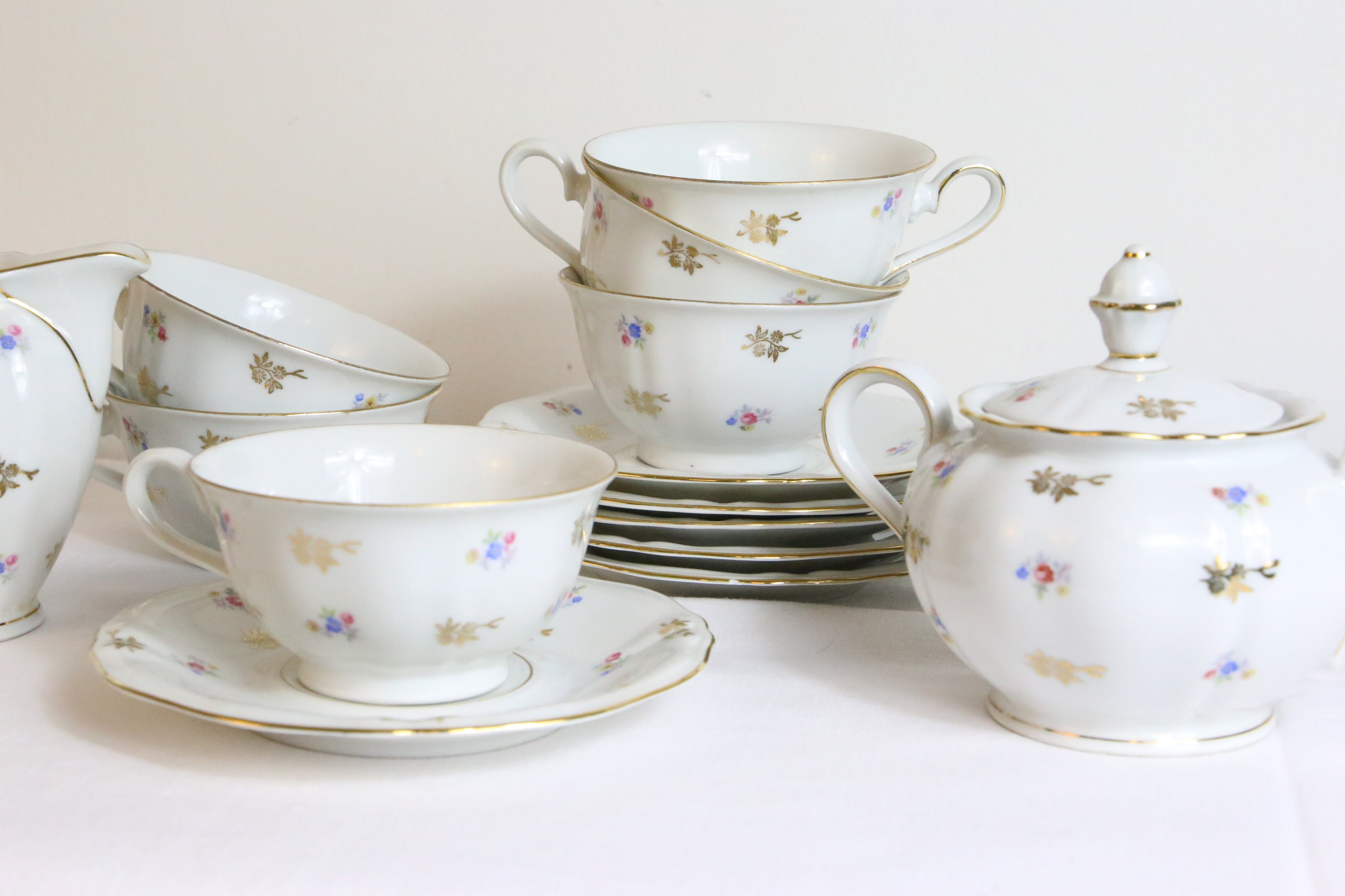 Service à Café en Porcelaine, Bavaria, Très Bon État, Vintage