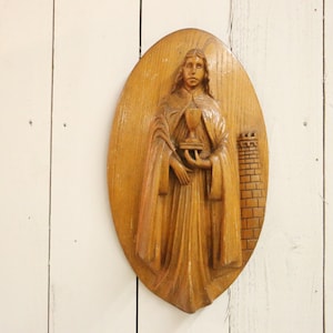Wooden bas-relief, Crist, 20th century