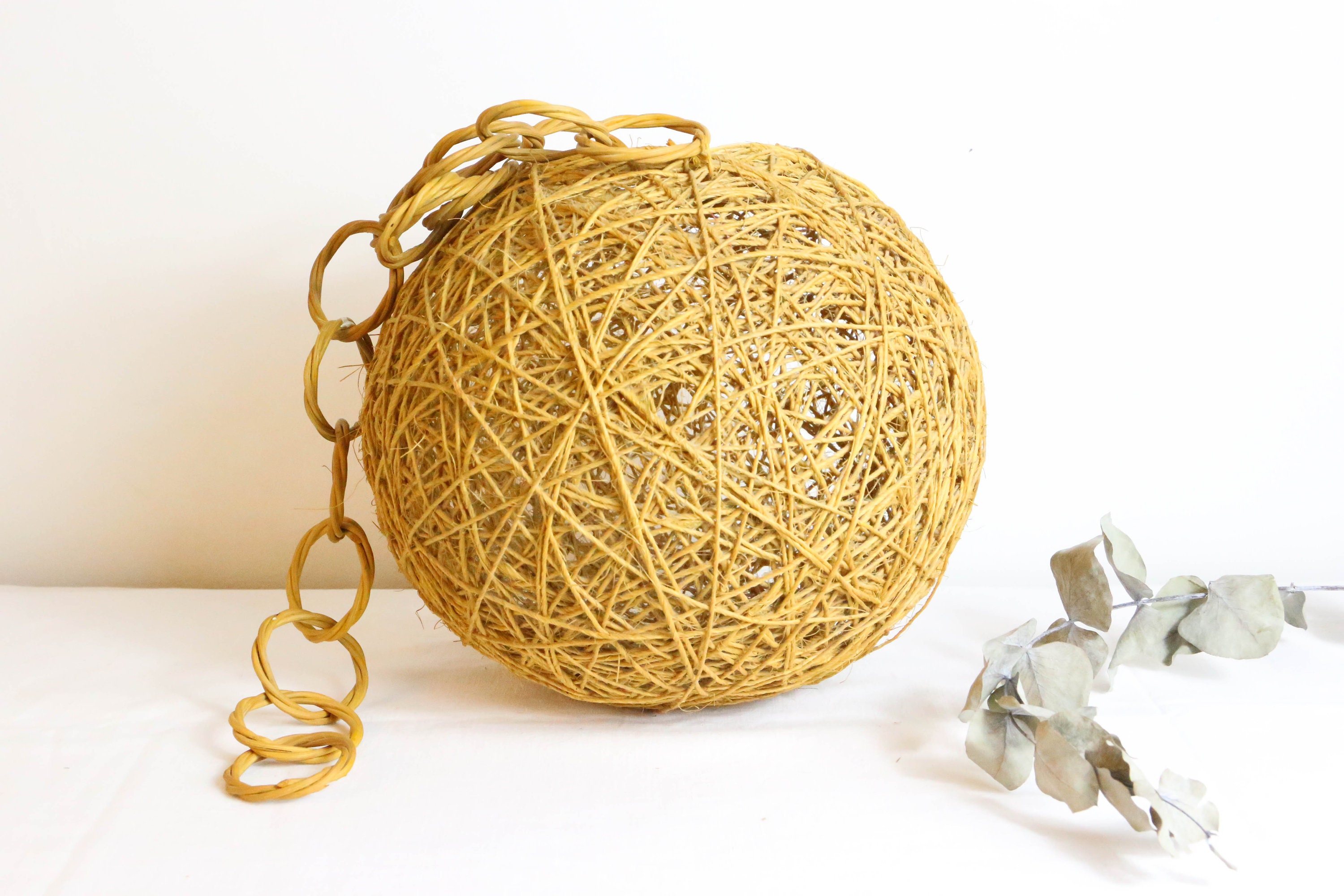 Suspension en Fils Naturels, Vintage