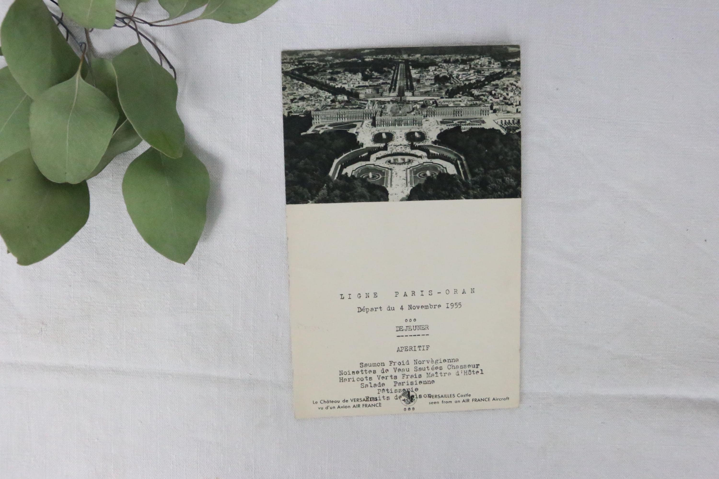 Vintage Air France Menu - Etsy