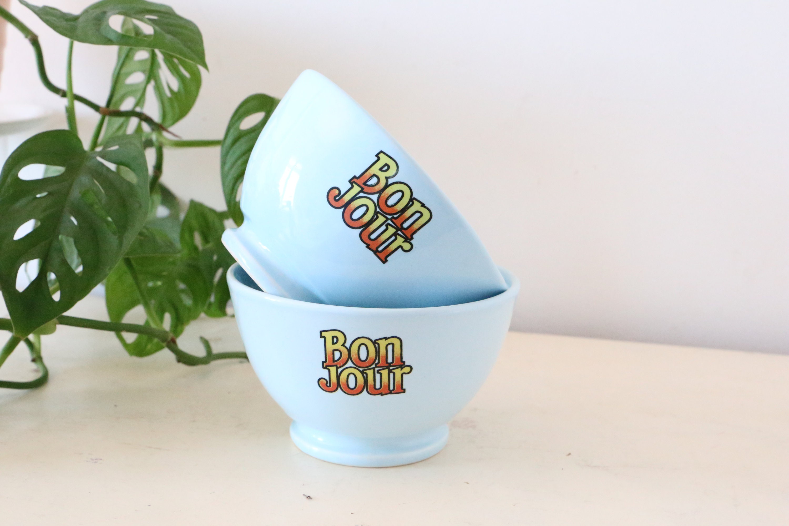 Set de 2 Bols Bonjour, Vintage