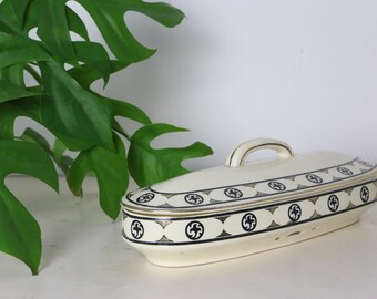 Ceramic toothbrush toiletry box, Moulin des Loups, 1950