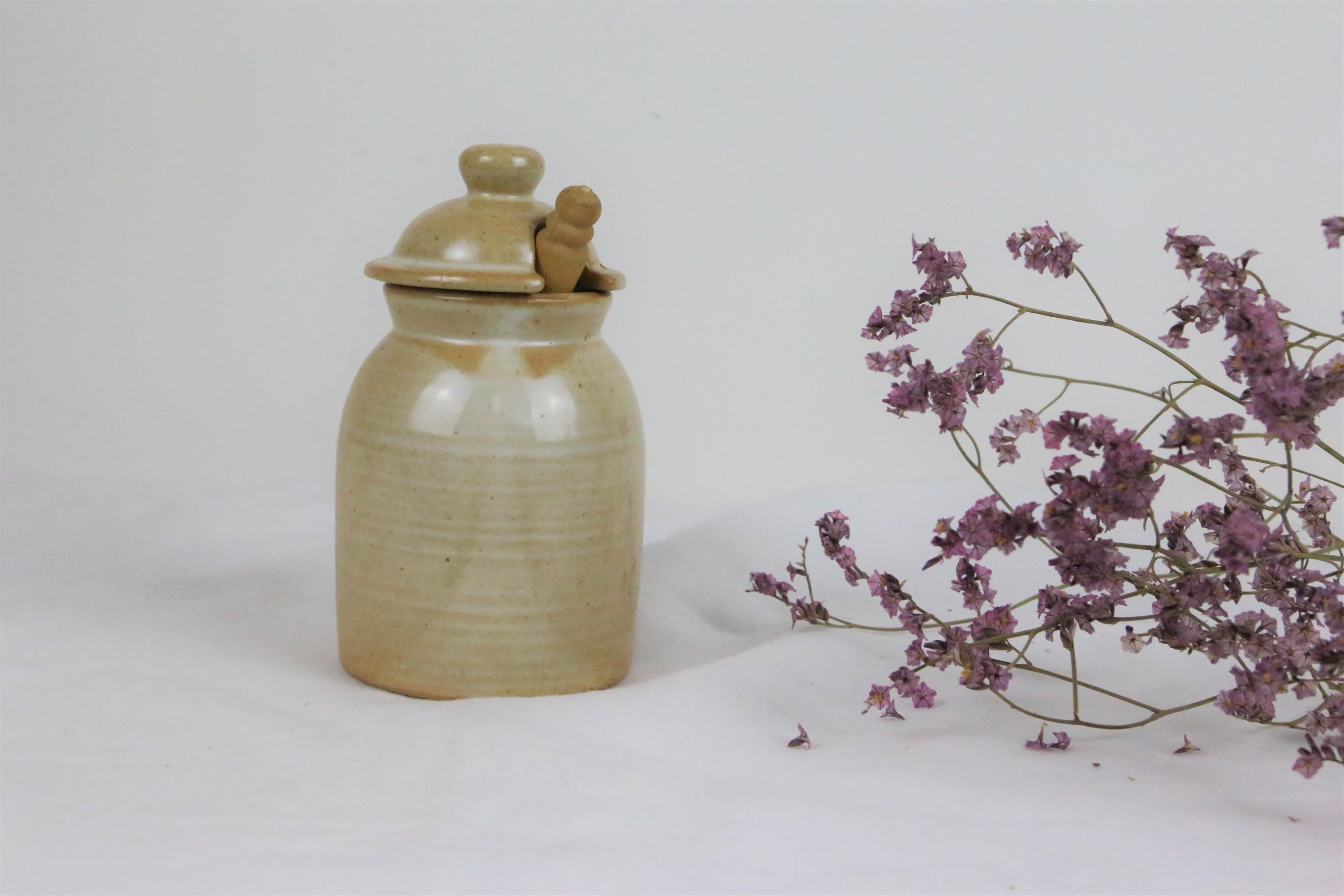 Moutardier en Grès, Grès Village, Vintage